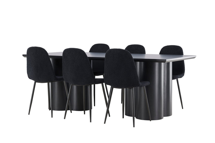 Venture Home Olivia Dining Table with Polar Dining Chair