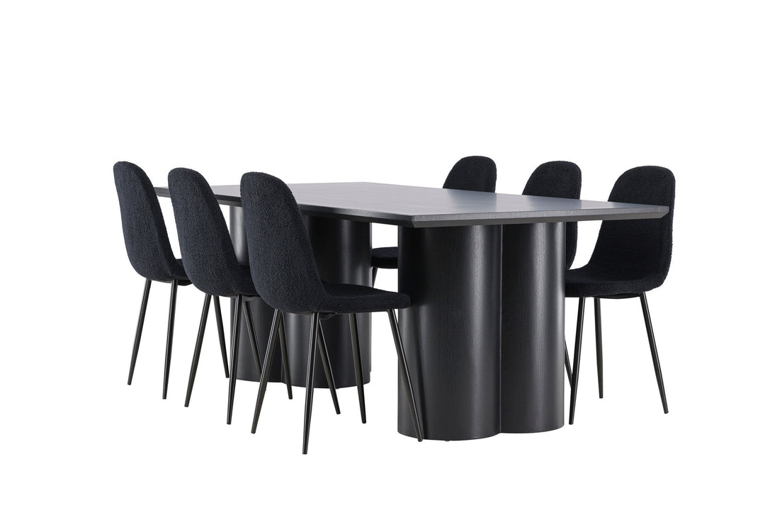 Venture Home Olivia Dining Table with Polar Dining Chair