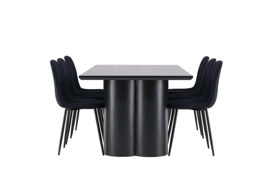 Venture Home Olivia Dining Table with Polar Dining Chair