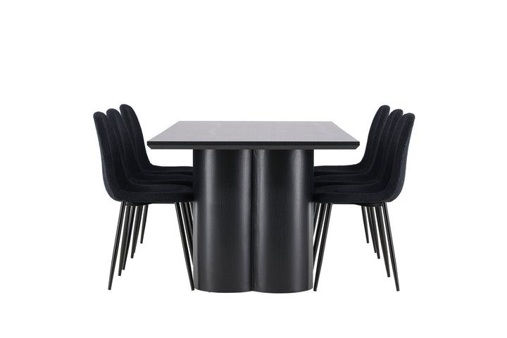 Venture Home Olivia Dining Table with Polar Dining Chair