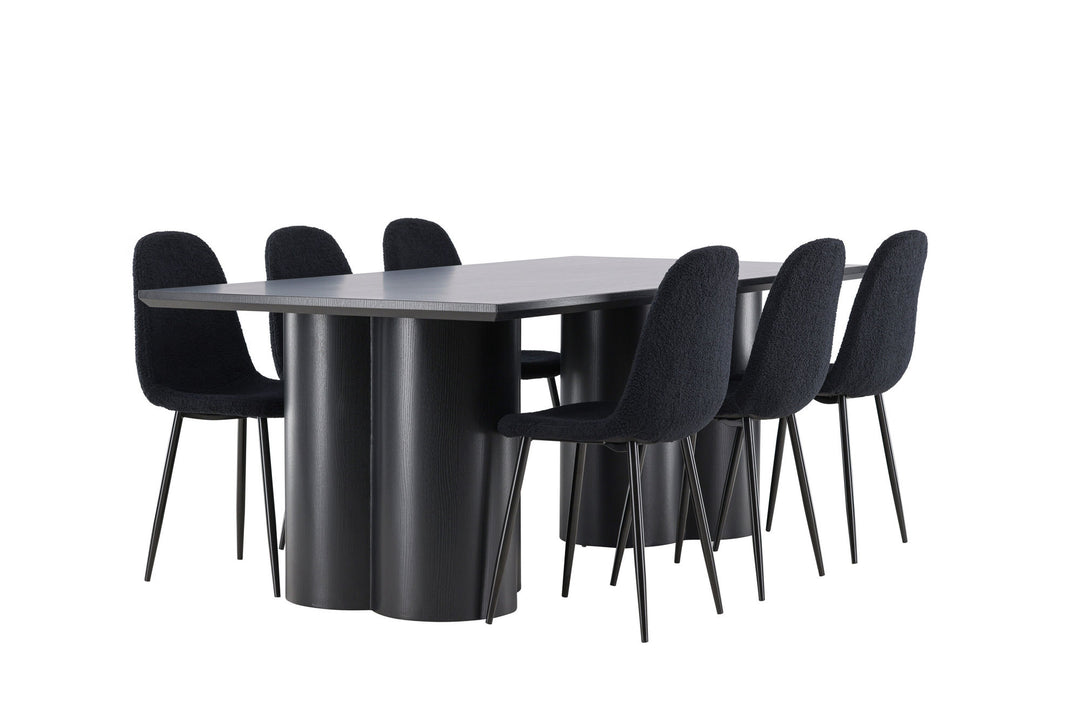 Venture Home Olivia Dining Table with Polar Dining Chair