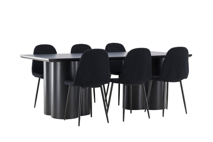 Venture Home Olivia Dining Table with Polar Dining Chair