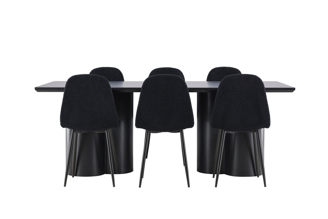 Venture Home Olivia Dining Table with Polar Dining Chair