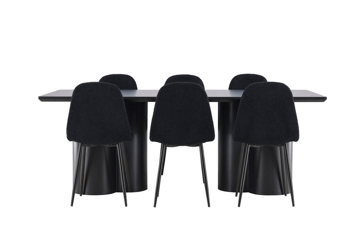Venture Home Olivia Dining Table with Polar Dining Chair