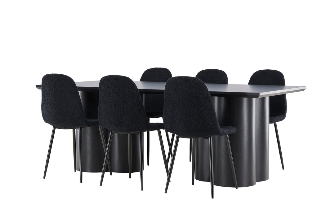 Venture Home Olivia Dining Table with Polar Dining Chair