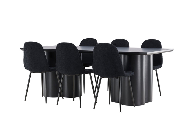 Venture Home Olivia Dining Table with Polar Dining Chair