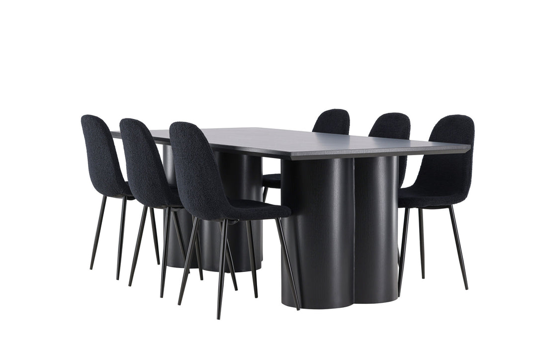 Venture Home Olivia Dining Table with Polar Dining Chair