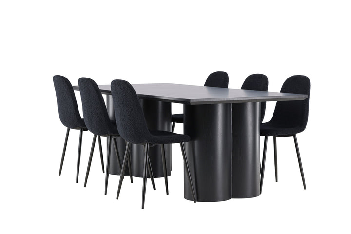 Venture Home Olivia Dining Table with Polar Dining Chair