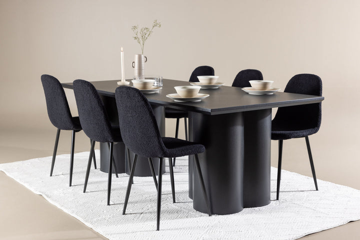 Venture Home Olivia Dining Table with Polar Dining Chair