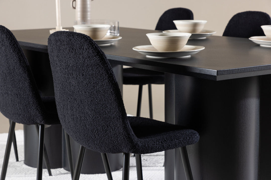Venture Home Olivia Dining Table with Polar Dining Chair