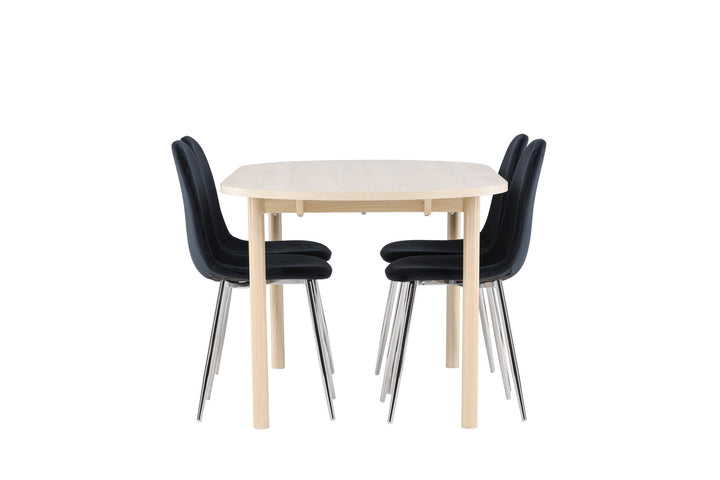 Venture Home Andy Dining Table with Polar Dining Chair