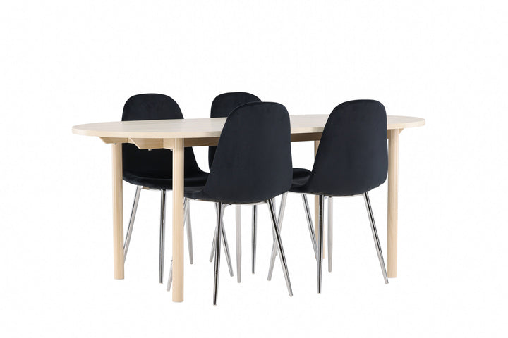 Venture Home Andy Dining Table with Polar Dining Chair