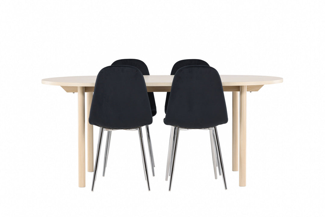 Venture Home Andy Dining Table with Polar Dining Chair