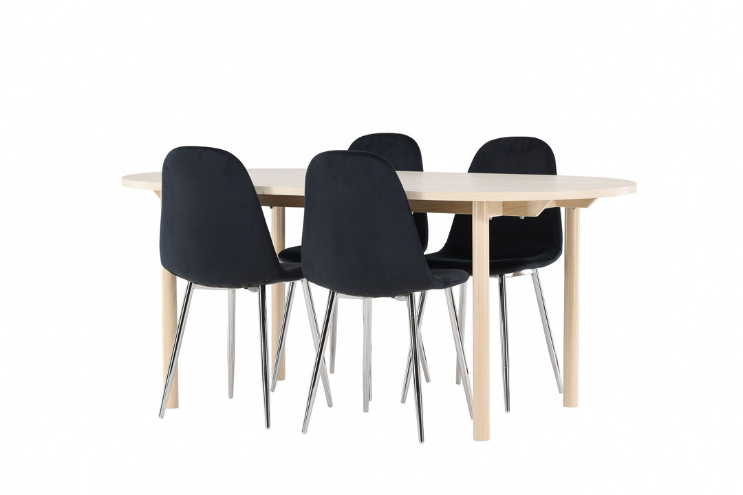 Venture Home Andy Dining Table with Polar Dining Chair