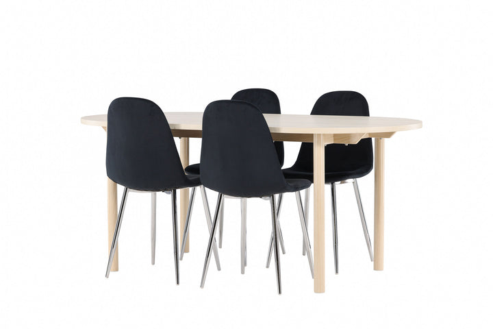 Venture Home Andy Dining Table with Polar Dining Chair