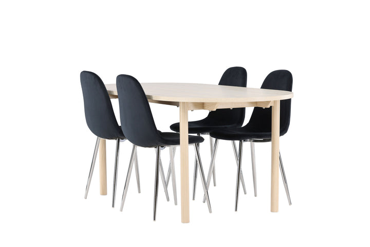 Venture Home Andy Dining Table with Polar Dining Chair