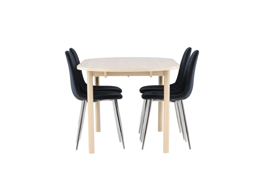 Venture Home Andy Dining Table with Polar Dining Chair