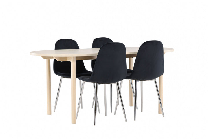 Venture Home Andy Dining Table with Polar Dining Chair