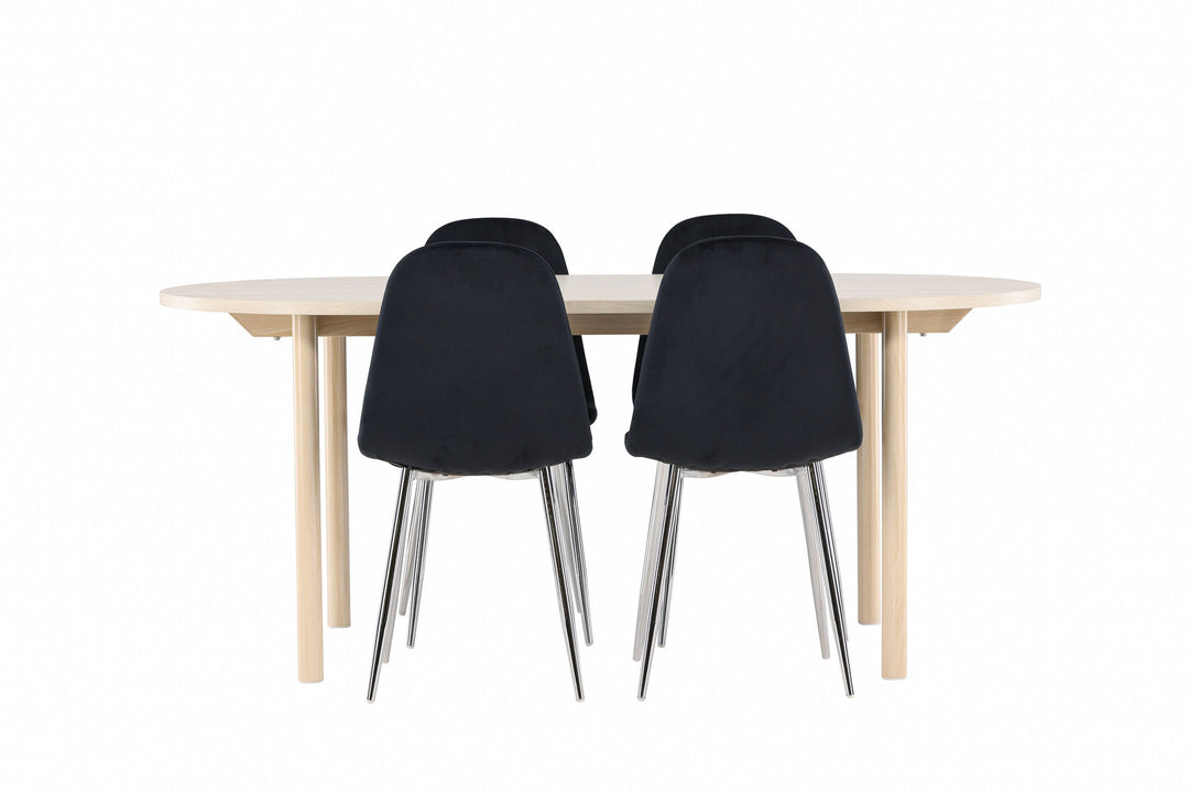 Venture Home Andy Dining Table with Polar Dining Chair