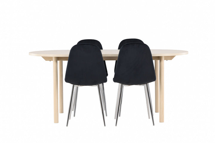 Venture Home Andy Dining Table with Polar Dining Chair