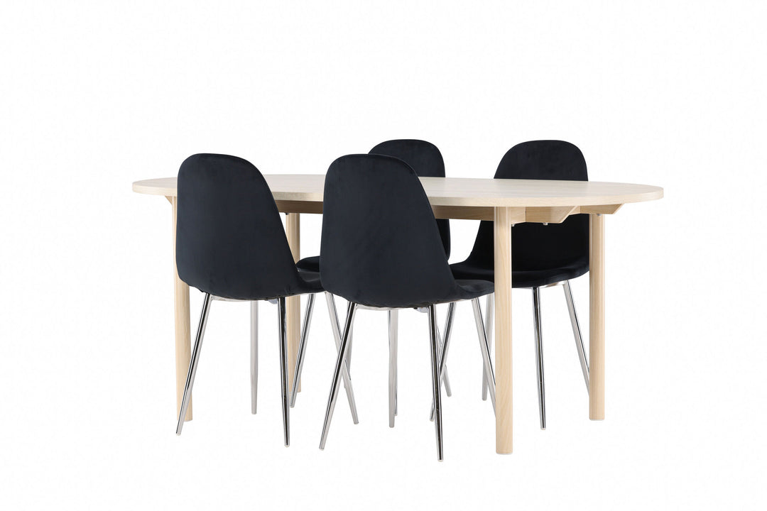 Venture Home Andy Dining Table with Polar Dining Chair