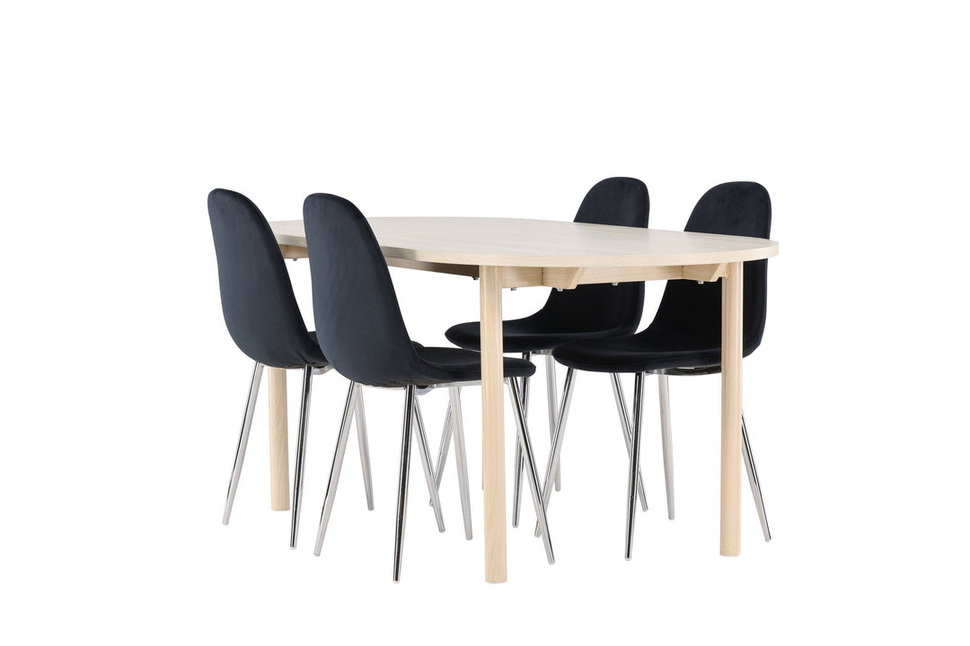 Venture Home Andy Dining Table with Polar Dining Chair