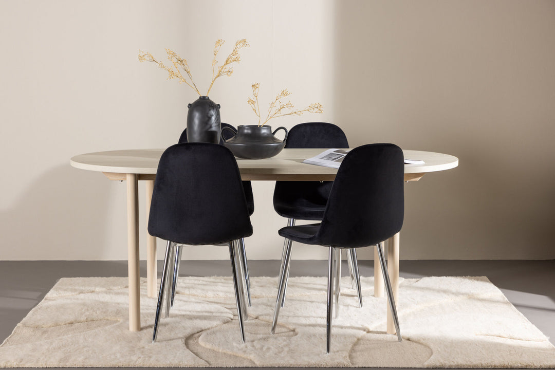 Venture Home Andy Dining Table with Polar Dining Chair