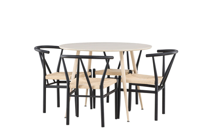 Venture Home Plaza Dining Table with Alfons Dining Chair
