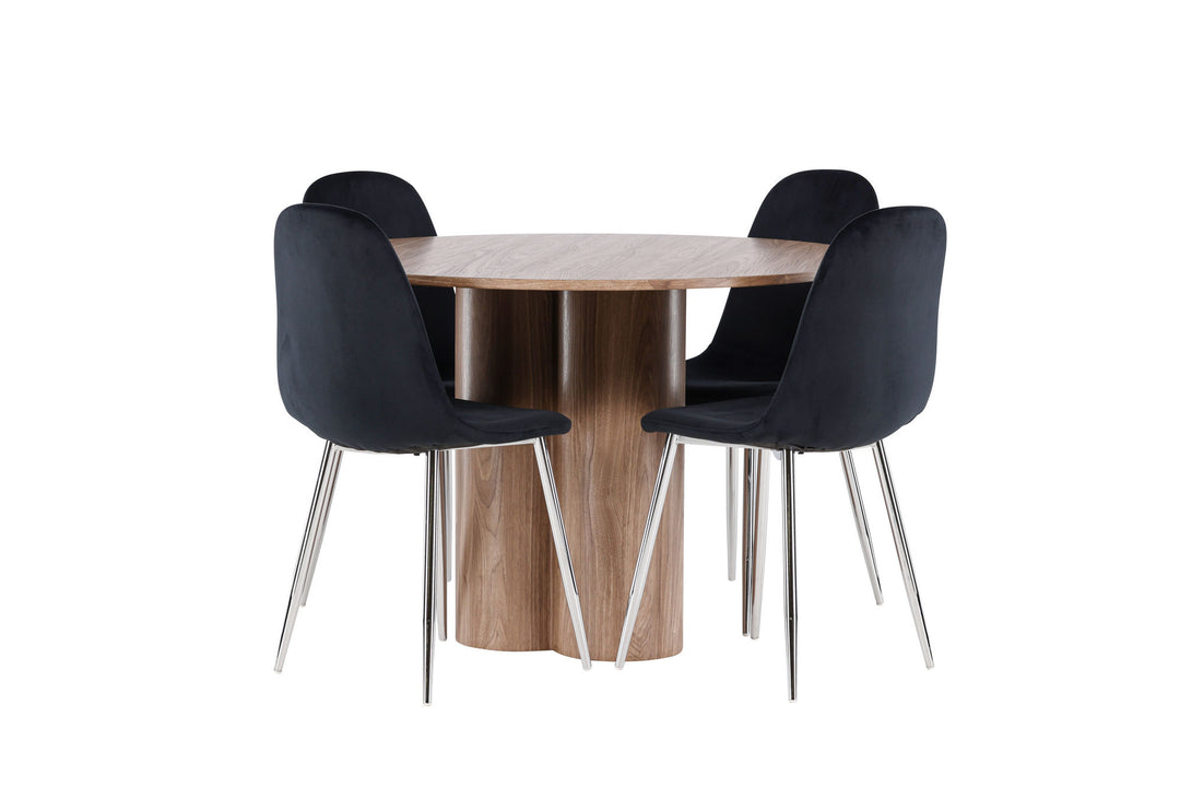 Venture Home Olivia Dining Table with Polar Dining Chair