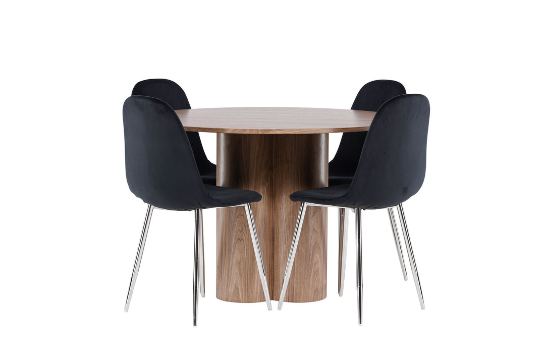 Venture Home Olivia Dining Table with Polar Dining Chair