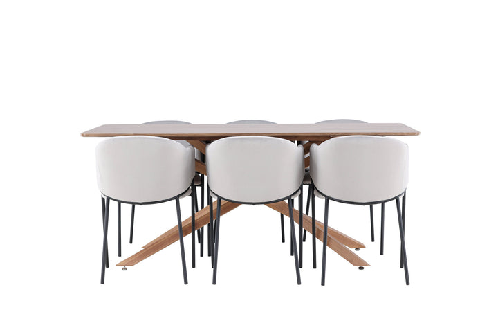 Venture Home Piazza Dining Table with Evelina Dining Chair