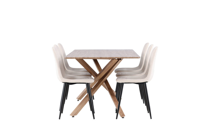 Venture Home Piazza Dining Table with Polar Dining Chair