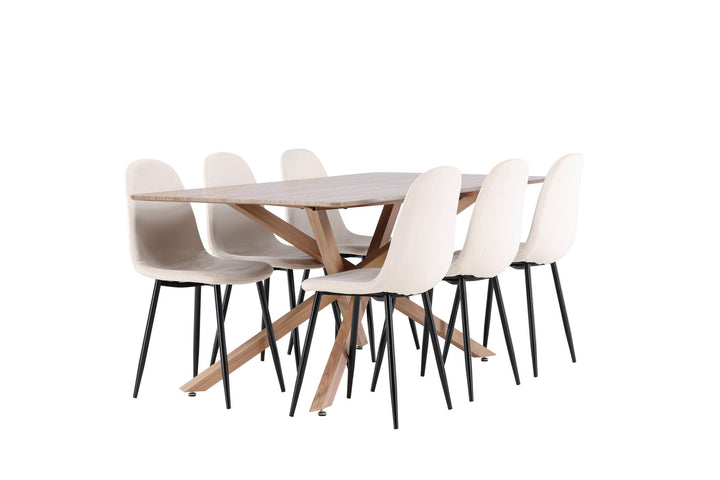 Venture Home Piazza Dining Table with Polar Dining Chair