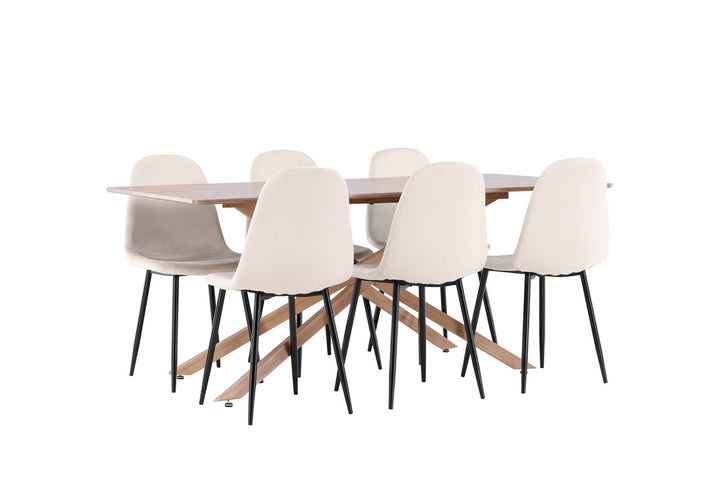 Venture Home Piazza Dining Table with Polar Dining Chair