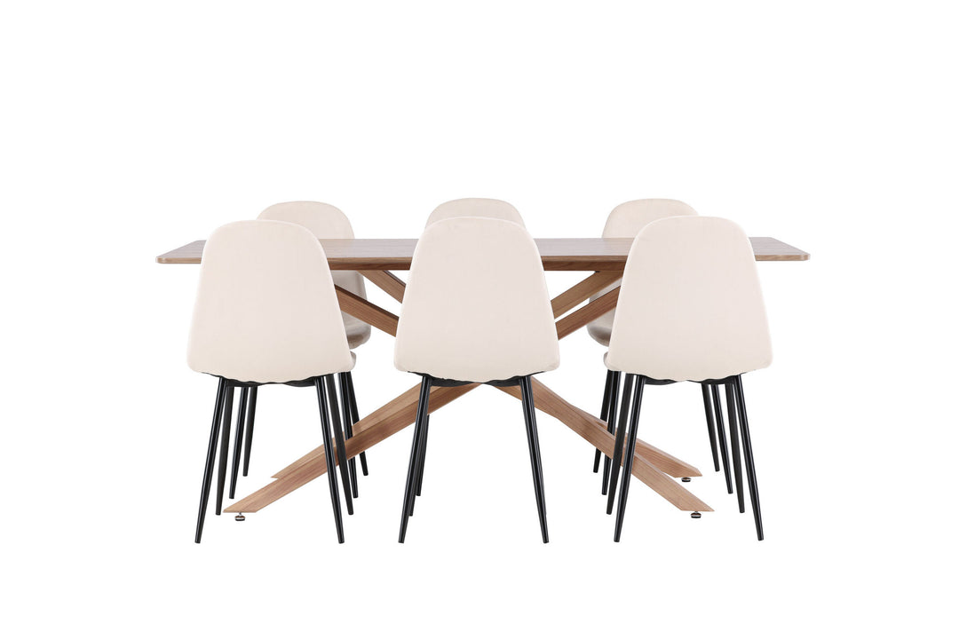 Venture Home Piazza Dining Table with Polar Dining Chair
