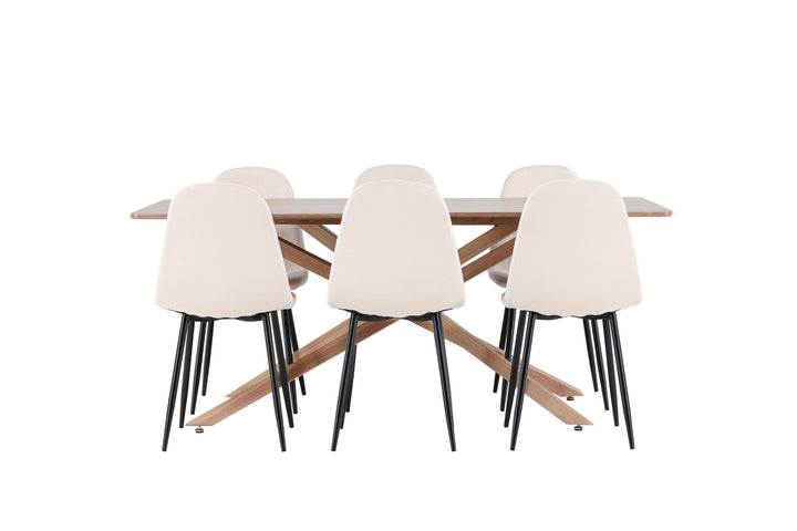 Venture Home Piazza Dining Table with Polar Dining Chair