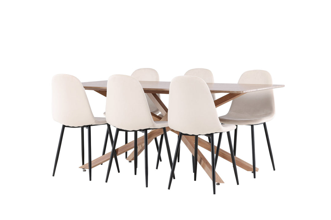Venture Home Piazza Dining Table with Polar Dining Chair