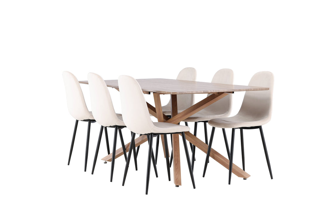 Venture Home Piazza Dining Table with Polar Dining Chair