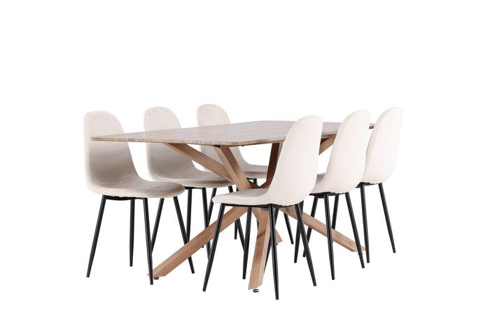 Venture Home Piazza Dining Table with Polar Dining Chair