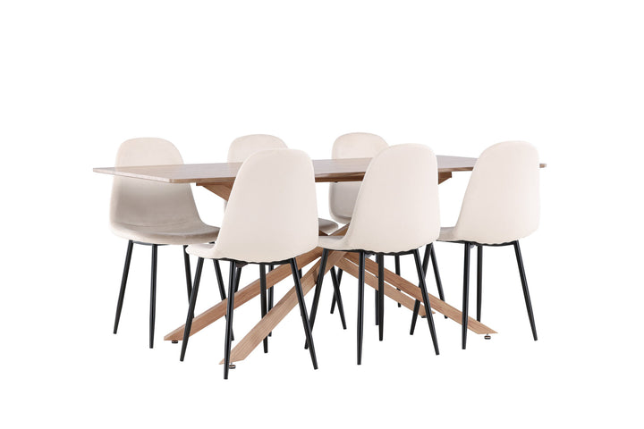 Venture Home Piazza Dining Table with Polar Dining Chair