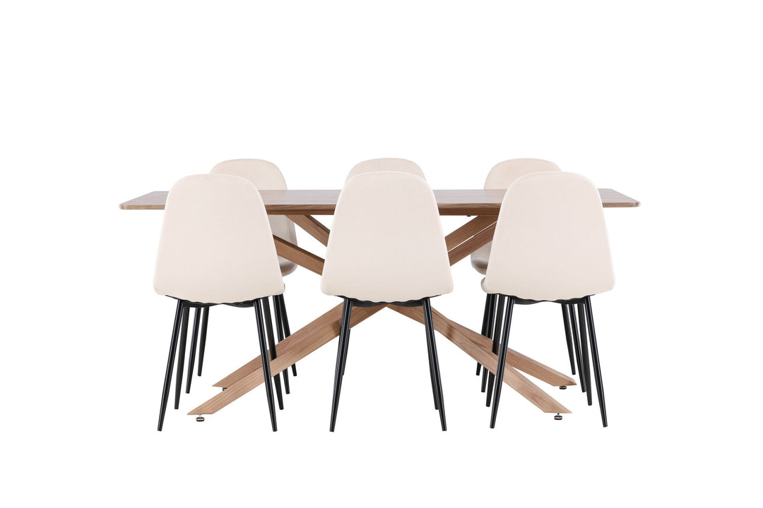 Venture Home Piazza Dining Table with Polar Dining Chair