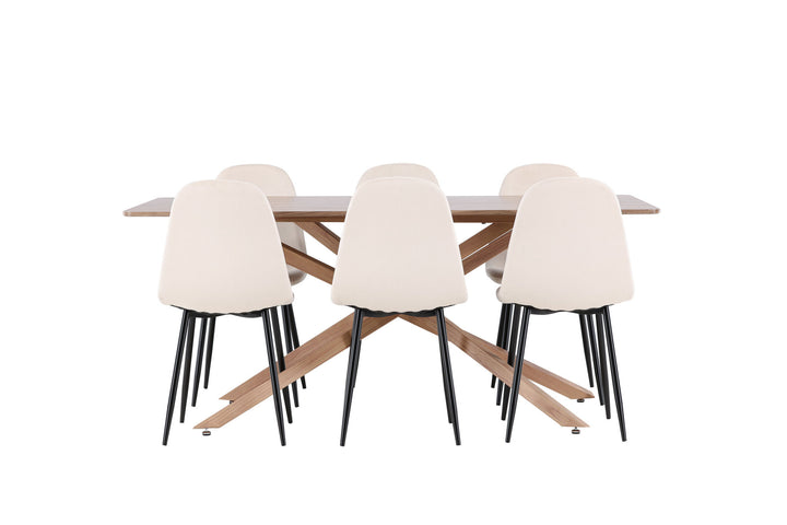 Venture Home Piazza Dining Table with Polar Dining Chair