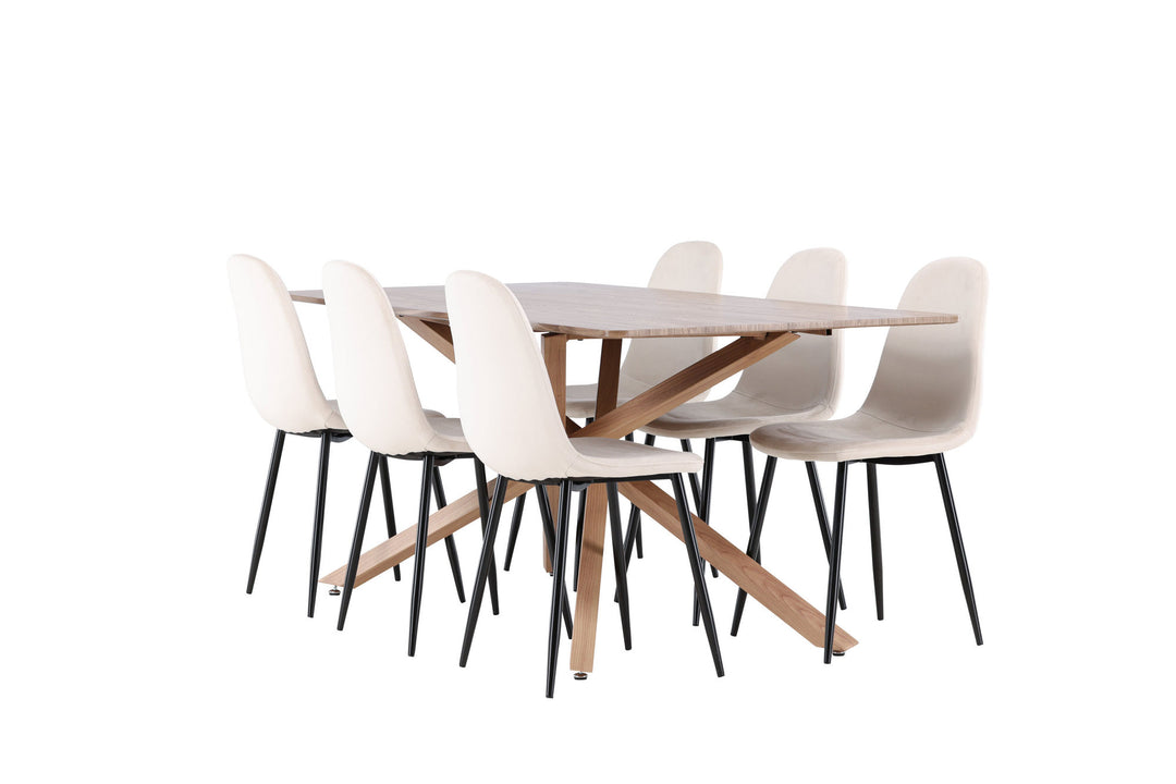 Venture Home Piazza Dining Table with Polar Dining Chair