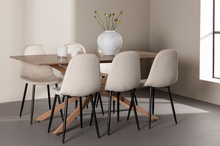Venture Home Piazza Dining Table with Polar Dining Chair