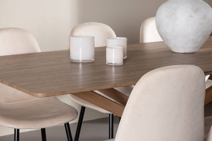 Venture Home Piazza Dining Table with Polar Dining Chair