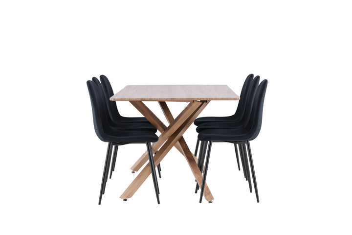 Venture Home Piazza Dining Table with Polar Dining Chair