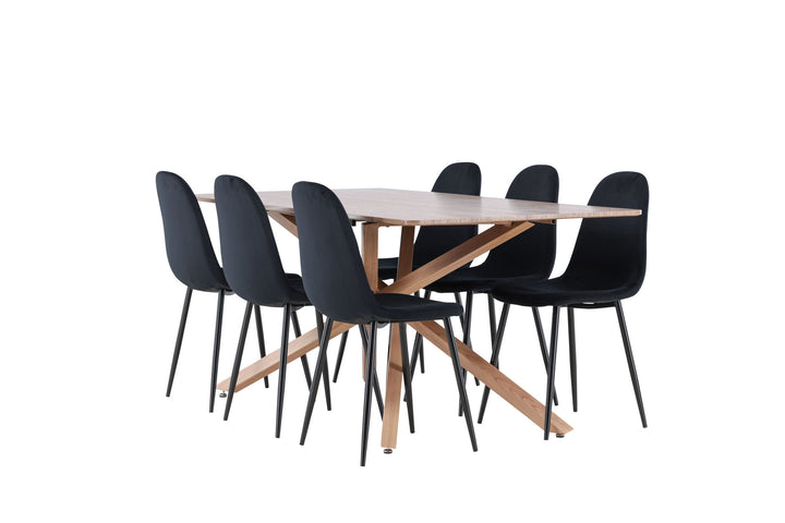 Venture Home Piazza Dining Table with Polar Dining Chair