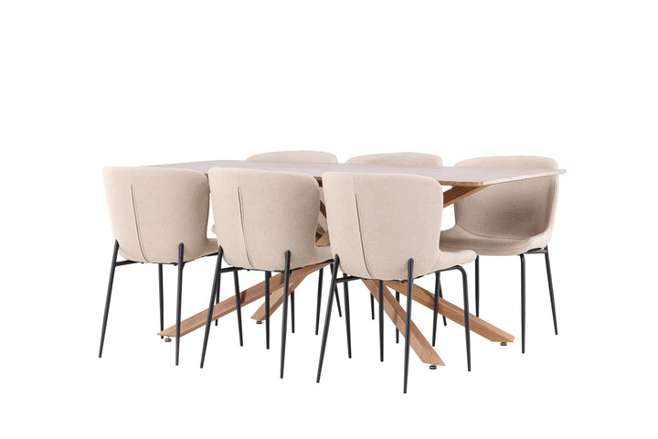 Venture Home Piazza Dining Table with Modesto Dining Chair