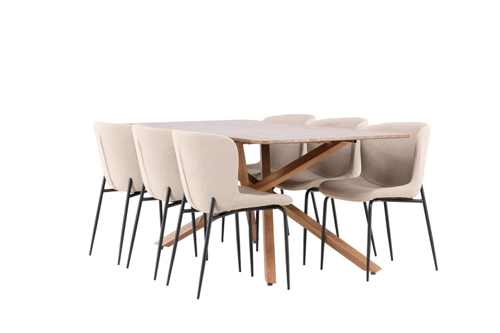 Venture Home Piazza Dining Table with Modesto Dining Chair