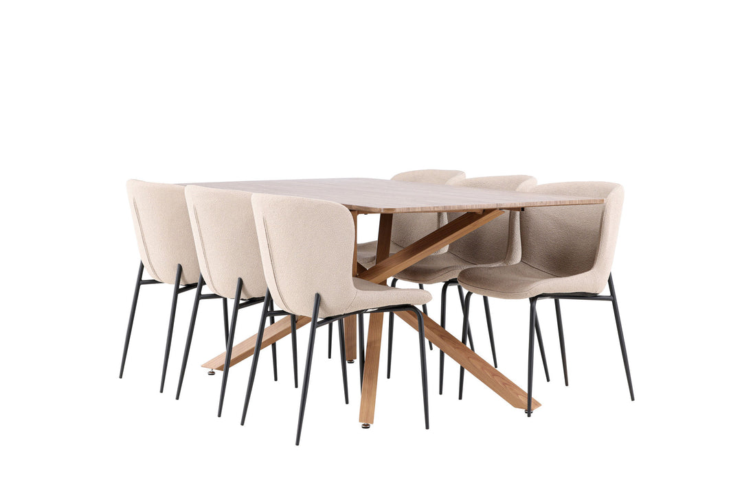 Venture Home Piazza Dining Table with Modesto Dining Chair